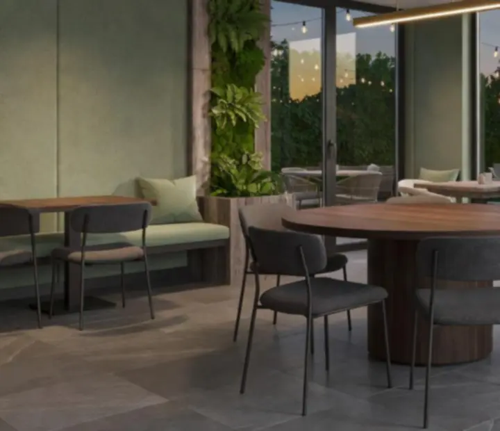 Stílusos, hangszigetelt poker lounge, modern eco-bisztró környezetben